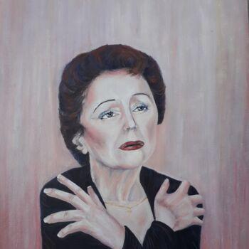 Pintura intitulada "Edith PIAF" por Corinne Gosselin, Obras de arte originais, Óleo
