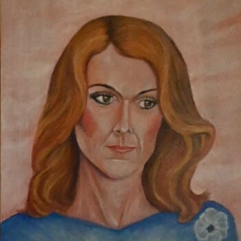 Painting titled "Celine DION" by Corinne Gosselin, Original Artwork, Oil