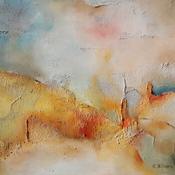 Painting titled "Soleil" by Corinne Héron, Original Artwork, Acrylic