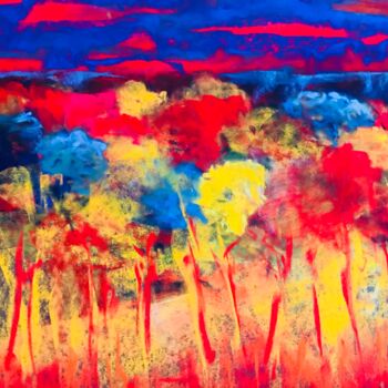 Pintura titulada "Tropical" por Corinne Lanno, Obra de arte original, Pastel