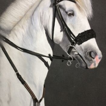Drawing titled "Perle" by Corinne Maggiore, Original Artwork, Pastel