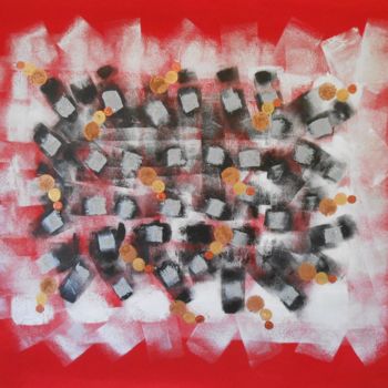 Peinture intitulée "Rouge passion" par Corinne Manera - Perrin, Œuvre d'art originale, Huile