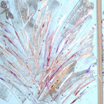 Peinture intitulée "Explosion de libell…" par Corinne Manera - Perrin, Œuvre d'art originale, Huile