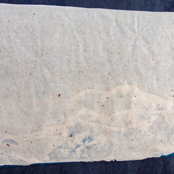 Arte textil titulada "Mer" por Corinne Mislin, Obra de arte original, Fibra textil Montado en Cartulina