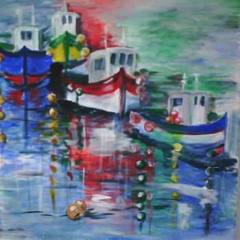 Painting titled "2016-09-18- retour…" by Corinne Noel, Original Artwork, Acrylic