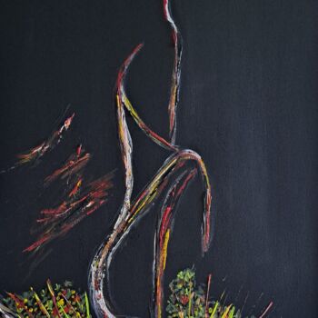 Peinture intitulée "Silhouette femme" par Corinne Rapelin, Œuvre d'art originale, Acrylique Monté sur Châssis en bois