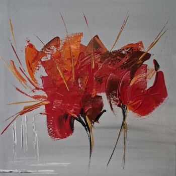 Peinture intitulée "Le bouquet" par Corinne Rapelin, Œuvre d'art originale, Acrylique