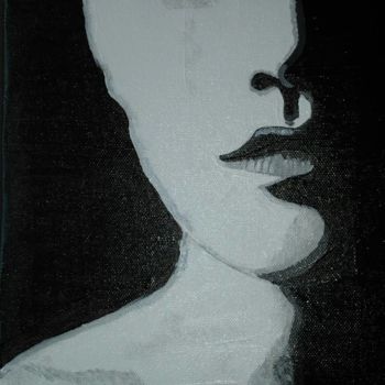 Peinture intitulée "femme dans l'ombre" par Corinne Ros, Œuvre d'art originale