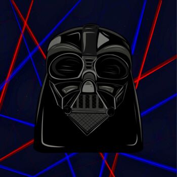 Arte digitale intitolato "Vader Fan Art" da Corinne Thompson, Opera d'arte originale, Pittura digitale