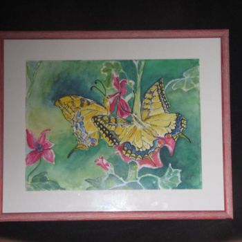 Pittura intitolato "papillons" da Coco, Opera d'arte originale