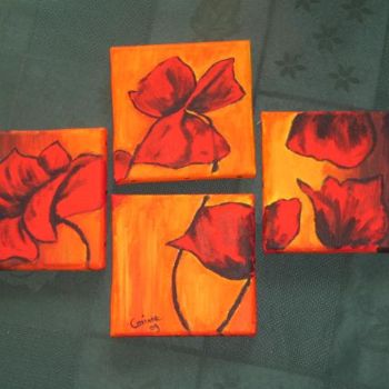 Painting titled "coquelicots" by Coco, Original Artwork