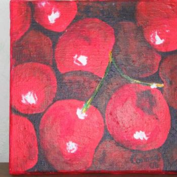 Painting titled "cerises" by Coco, Original Artwork