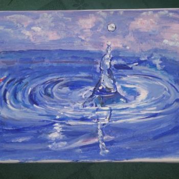 Painting titled "goutte d' eau" by Coco, Original Artwork