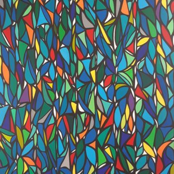 Painting titled "SAONA - Acrylique s…" by Corinne Lamarque, Original Artwork, Acrylic