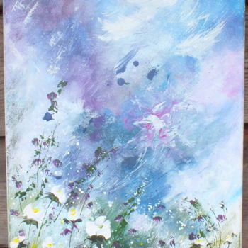 Painting titled "fée cachée" by Corinne Lasséré, Original Artwork, Acrylic