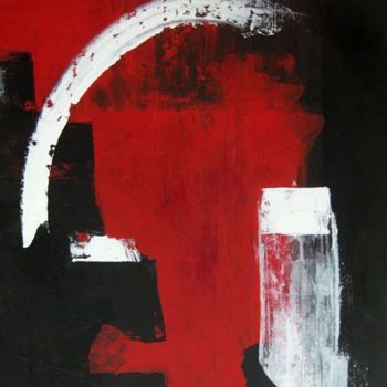 Pittura intitolato "Abstrait Flamenco 4" da Corinne Misiri, Opera d'arte originale
