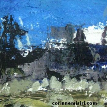 Pittura intitolato "Paysage en Provence…" da Corinne Misiri, Opera d'arte originale, Olio