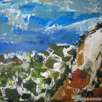 Pintura intitulada "Paysage en Provence…" por Corinne Misiri, Obras de arte originais, Óleo