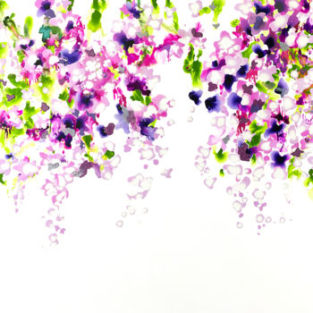 Malarstwo zatytułowany „lilac-falls1.jpg” autorstwa Corinne Natel, Oryginalna praca, Akryl