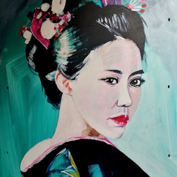 Painting titled "Im Soo Hyang" by Philippe Cormault, Original Artwork, Acrylic
