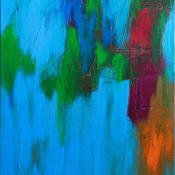 Painting titled "Breakthrough I 61x8…" by Cornelia Petrea, Original Artwork, Acrylic Mounted on Wood Stretcher frame