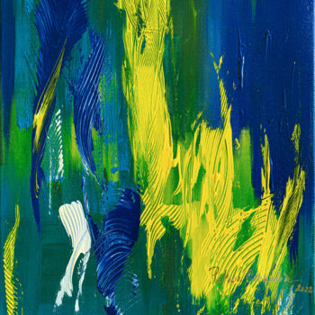제목이 "Summer Roundup II |…"인 미술작품 Cornelia Petrea로, 원작, 아크릴 나무 들것 프레임에 장착됨