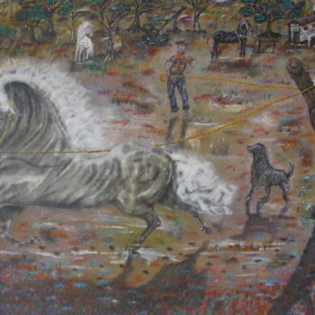 Painting titled "img-8835.jpg El ama…" by Cornelioborda, Original Artwork, Oil