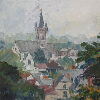 Painting titled "Vieuw at Valençay,…" by Cornelis Heilig (Cornelus), Original Artwork, Oil