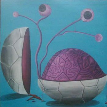 Painting titled "simbiosis" by Leonardo Cornelli, Original Artwork