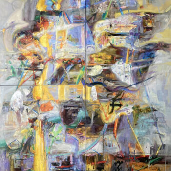 Картина под названием "Ascendant" - Vitalie Coroban, Подлинное произведение искусства, Масло