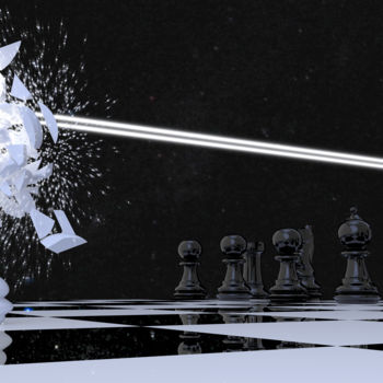 Arts numériques intitulée "La bataille" par Gilles Corona, Œuvre d'art originale, Modélisation 3D