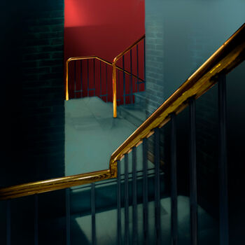 "Escaliers" başlıklı Fotoğraf Corpron tarafından, Orijinal sanat, Dijital Fotoğrafçılık
