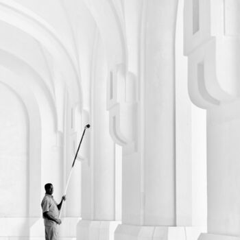 Photographie intitulée "Homme à la brosse" par Corpron, Œuvre d'art originale, Photographie numérique