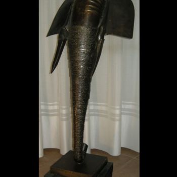 Sculpture titled "ELEPHANT" by Philippe Affagard, Original Artwork, Metals