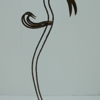 Sculpture titled "héron" by Philippe Affagard, Original Artwork, Metals