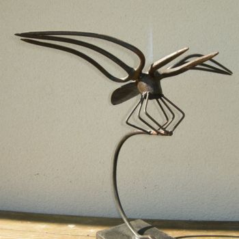 Sculpture titled "scarabee" by Philippe Affagard, Original Artwork, Metals