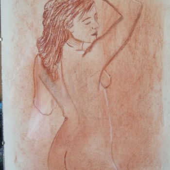 Drawing titled "nu de dos" by Philippe Affagard, Original Artwork, Other