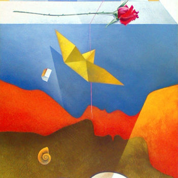 Schilderij getiteld "Abbandonata tra le…" door Corrado Alderucci, Origineel Kunstwerk, Acryl