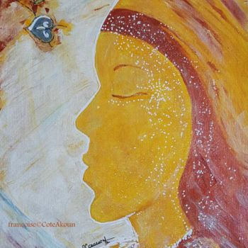 Painting titled "♥ LA BELLE ENDORMIE…" by Françoise Lanfroy-Rancurel, Original Artwork, Acrylic