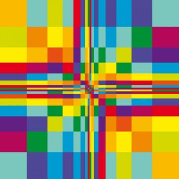 Ζωγραφική με τίτλο "36 squares - 12 col…" από Jean-Francois Correvon, Αυθεντικά έργα τέχνης