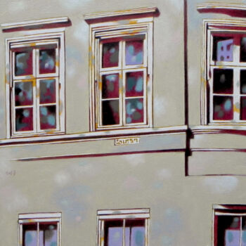 Картина под названием "Kultorvet, Copenagh…" - Federico Cortese, Подлинное произведение искусства, Масло