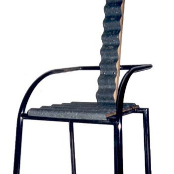Sculpture titled "chaise ondulée" by Daniel Corvisy, Original Artwork