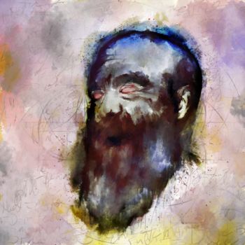 Digital Arts titled "Bearded Zombie" by Cory Foss, Original Artwork, Digital Painting