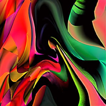 Arts numériques intitulée "SOUS LE FIGUIER" par Cory Vic, Œuvre d'art originale, Peinture numérique