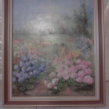 Painting titled "PROMENADE CAMPAGNAR…" by Cosette Dubois, Original Artwork, Oil