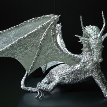 Escultura titulada "The dragon" por Marian Ene, Obra de arte original