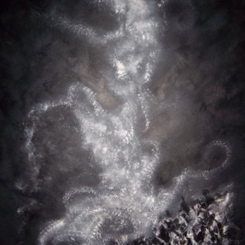 Painting titled "Dark Angel" by Angel'Art, Original Artwork, Oil