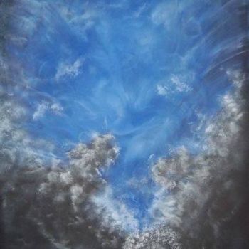 Pittura intitolato "Black and Blue Sky" da Angel'Art, Opera d'arte originale, Olio