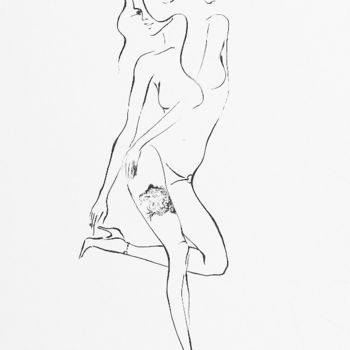 Dessin intitulée "fine-drawings-by-ma…" par Madina, Œuvre d'art originale, Encre