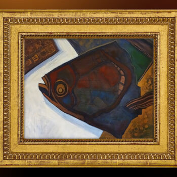 Peinture intitulée "Fish head" par Cosmin Tudor Sirbulescu, Œuvre d'art originale, Acrylique